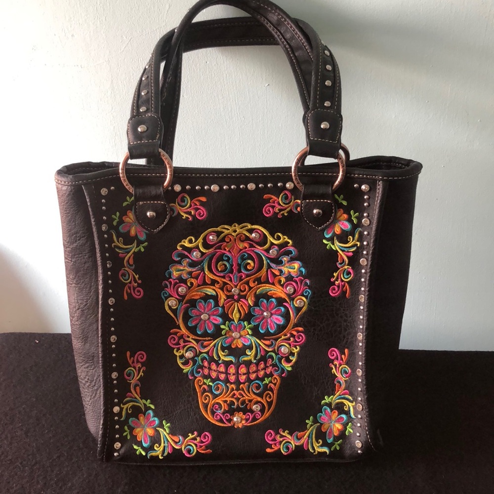 Montana West Sugar Skull Concealed Carry Handbag